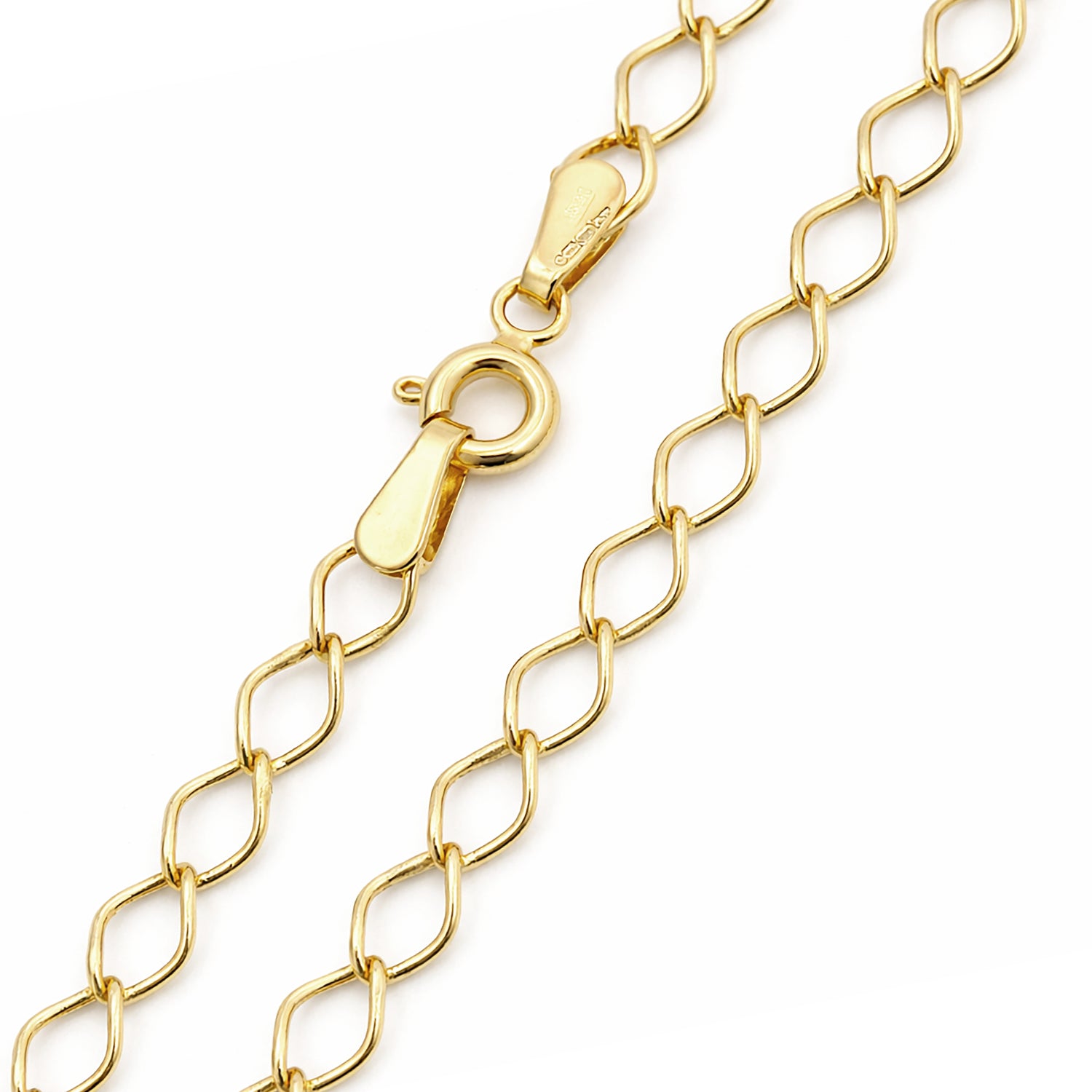 9ct Yellow Gold 16 Inch Rombo Chain