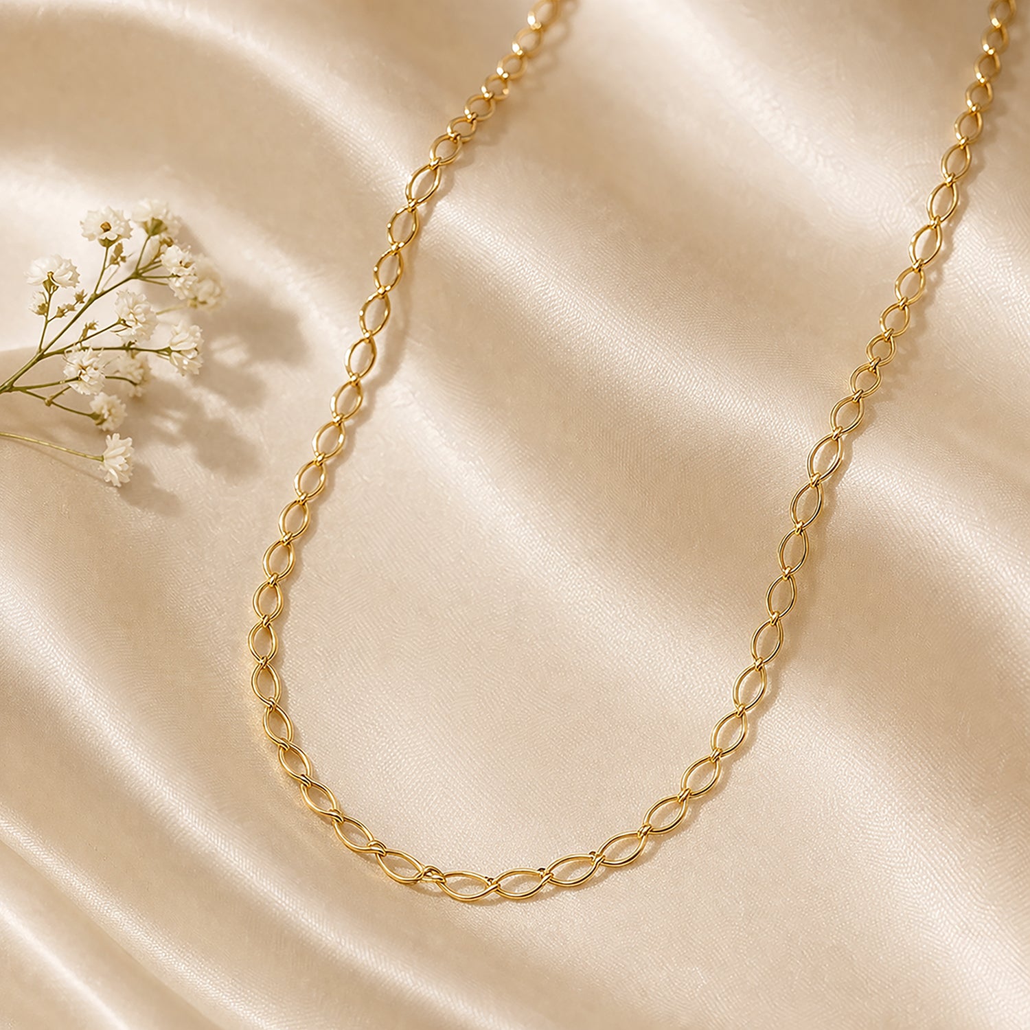 9ct Yellow Gold 16 Inch Rombo Chain