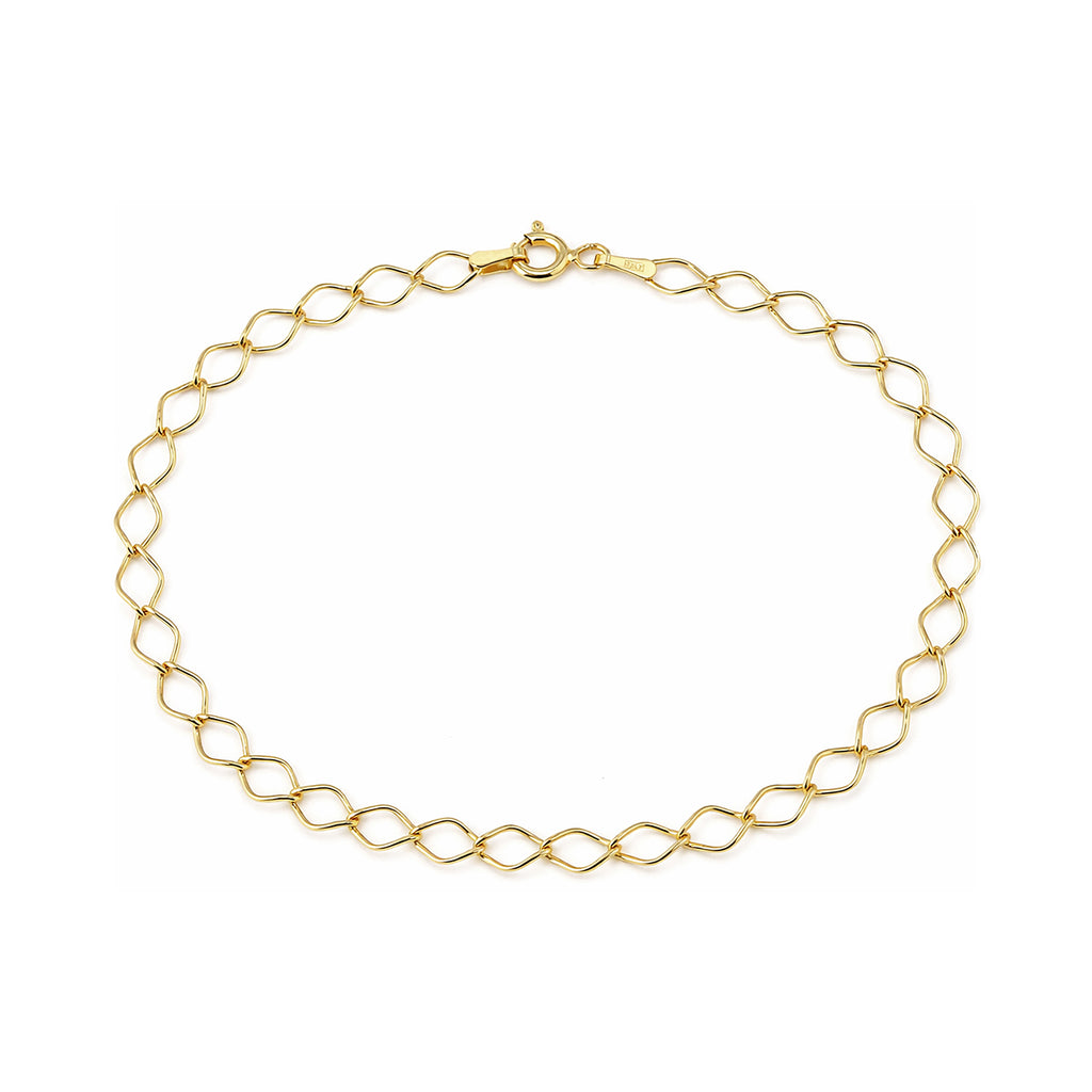 9ct Yellow Gold 7.5 Inch Rombo Bracelet
