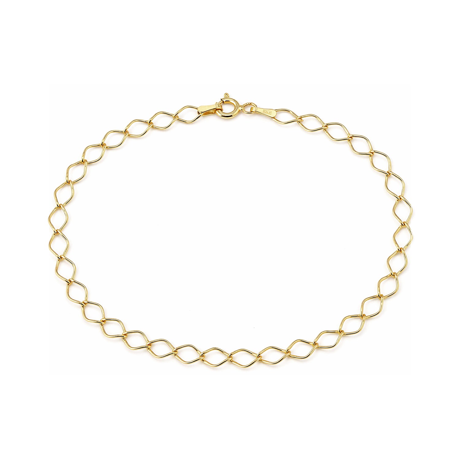 9ct Yellow Gold 7.5 Inch Rombo Bracelet