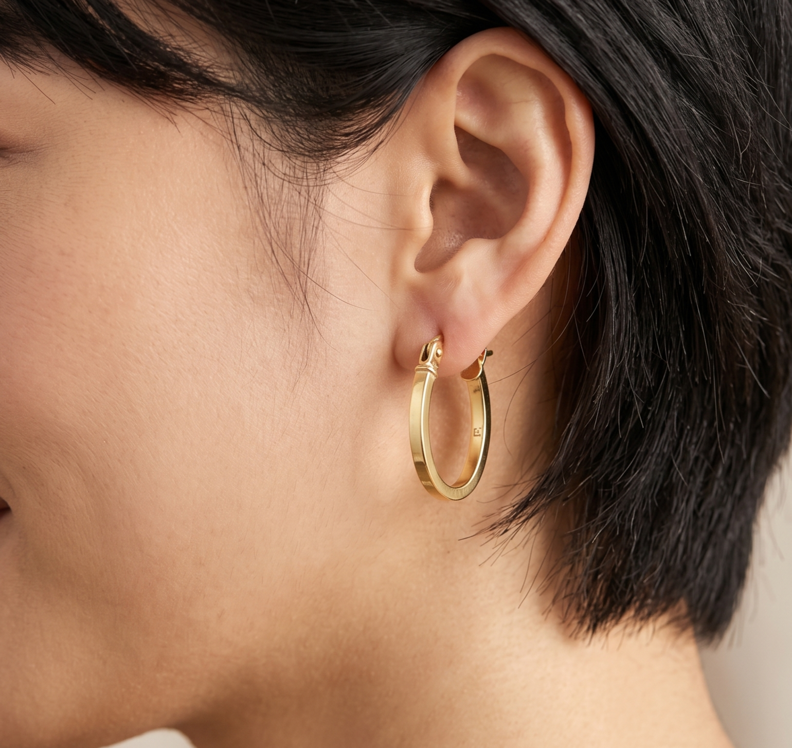 Small Hoop Earrings - detail view | Prime Jewellery