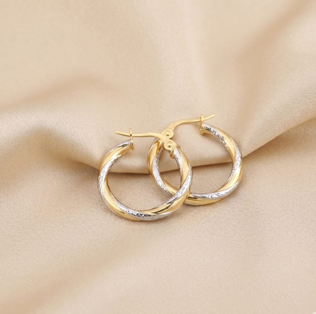 Twisted Hoop Earrings - detail view | Prime Jewellery