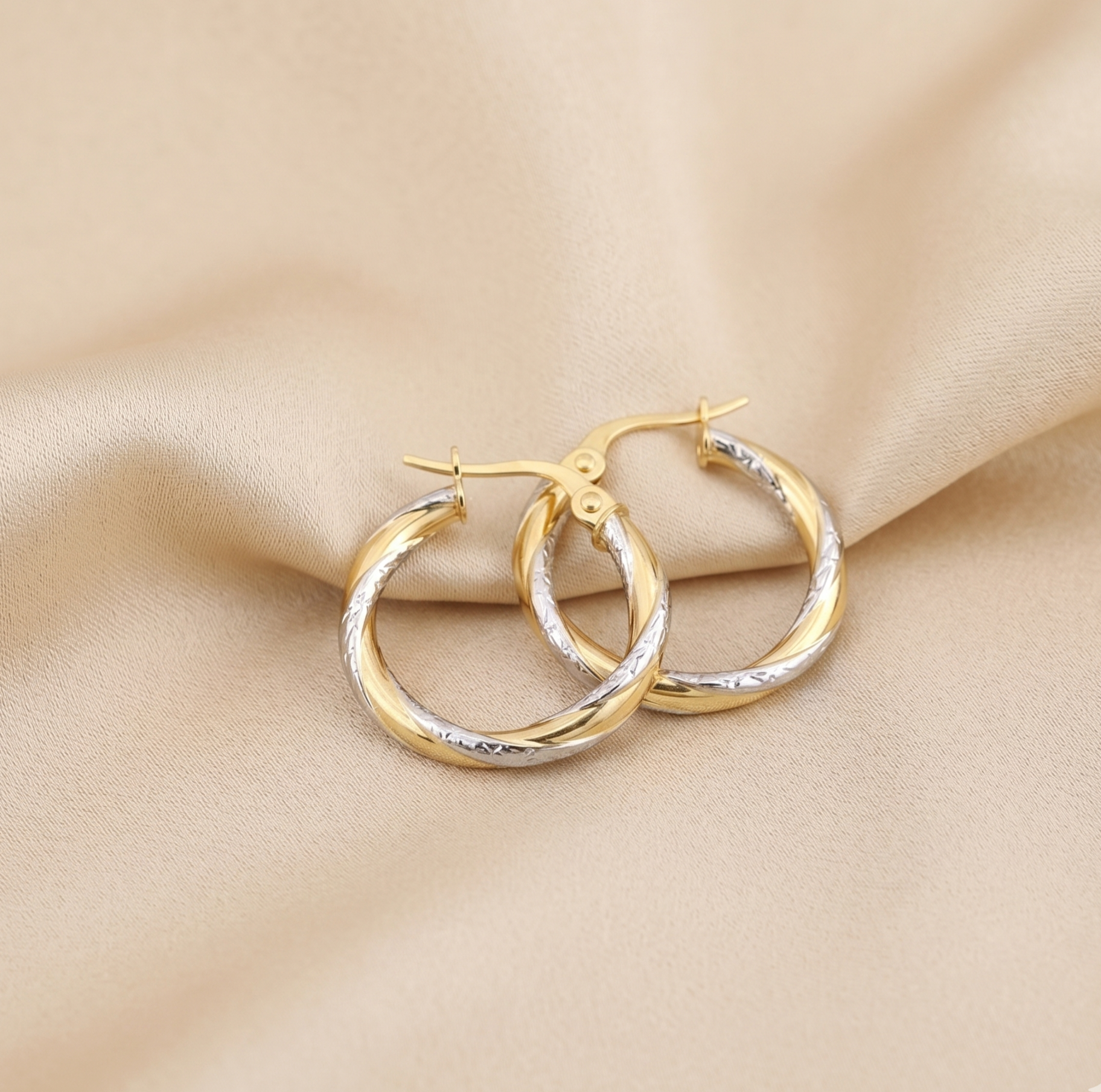 Twisted Hoop Earrings - detail view | Prime Jewellery