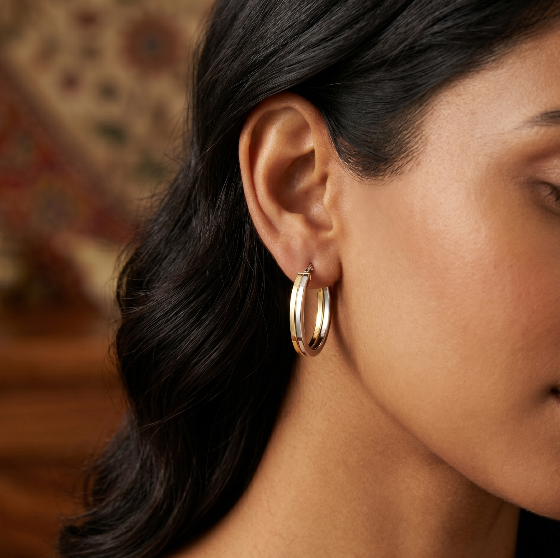 Hoop Earrings 9ct - detail view | Prime Jewellery