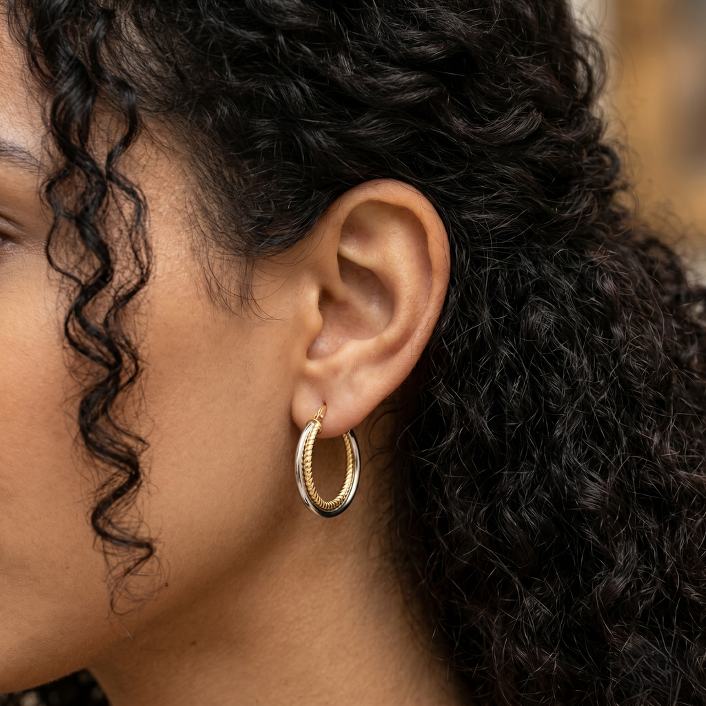 Hoop Earrings - detail view | Prime Jewellery