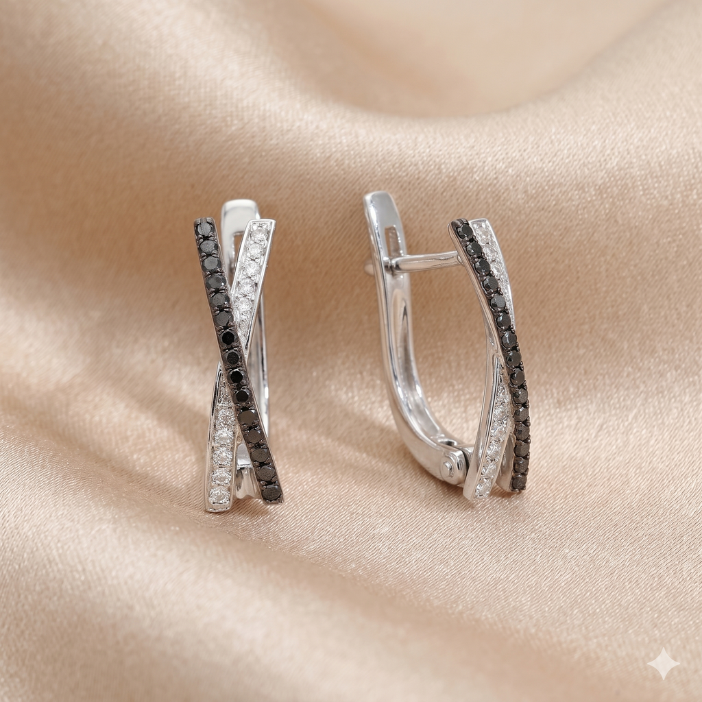 Diamond Hoop Earrings - detail view | Prime Jewellery