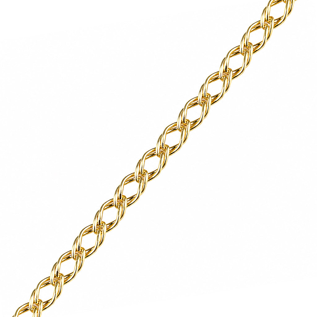 9ct Yellow Gold Fine Double Curb Chain Necklace 20 Inch