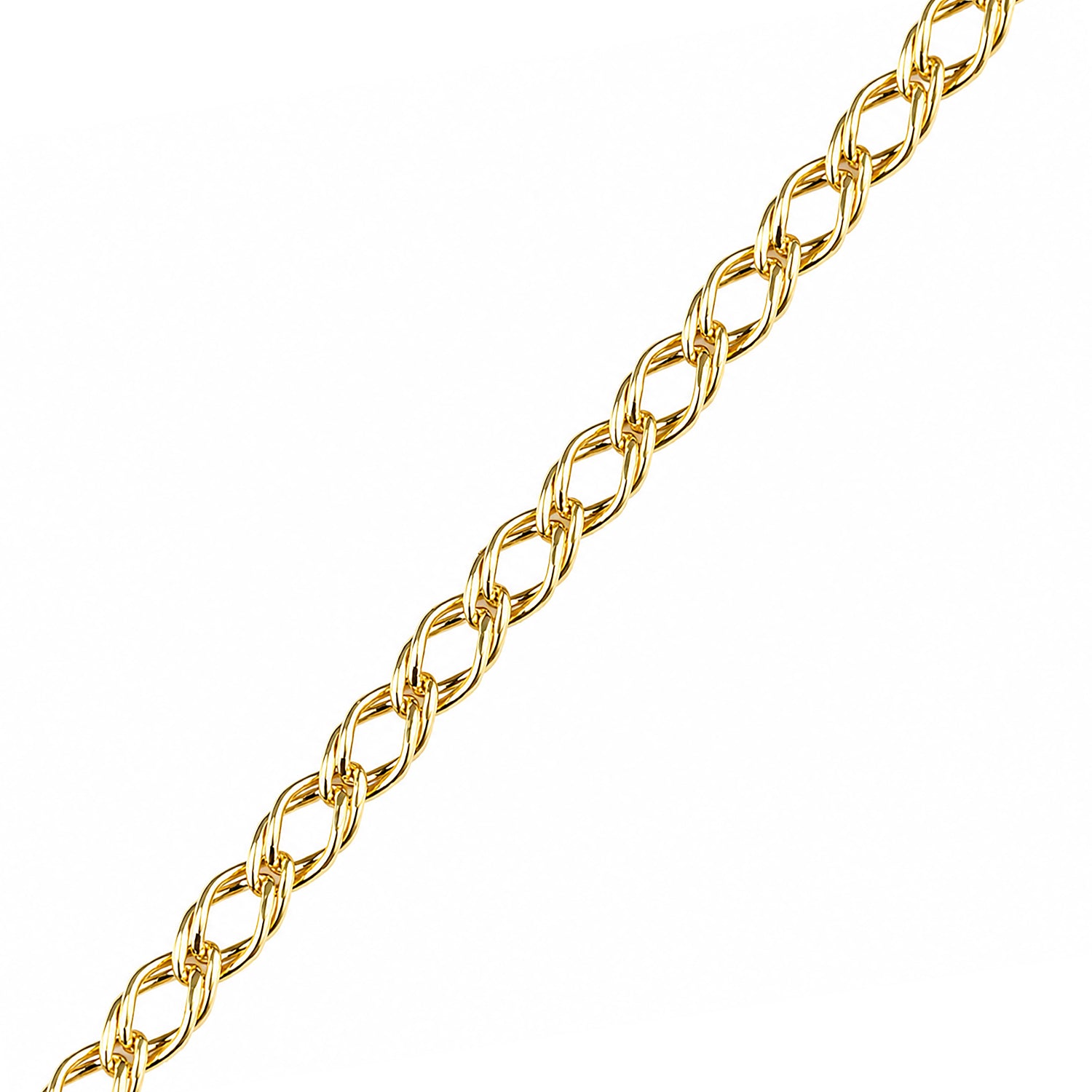 9ct Yellow Gold Fine Double Curb Chain Necklace 20 Inch
