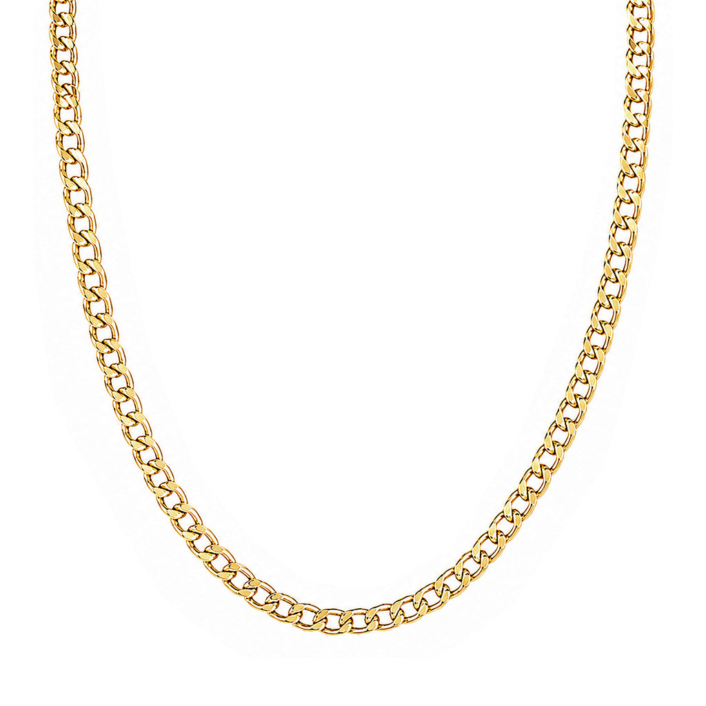 9ct Yellow Gold 16 Inch Fine Curb Chain Necklace