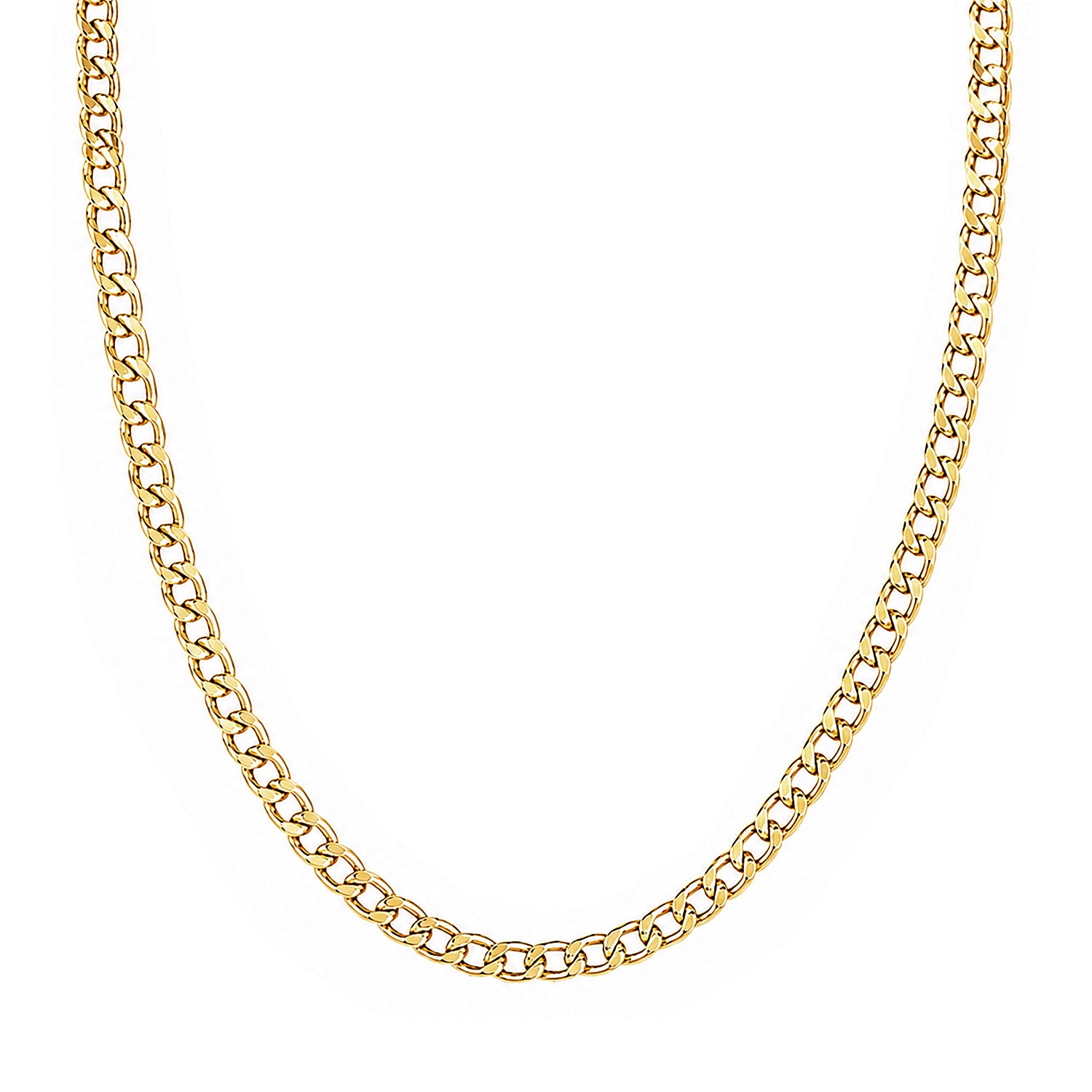 9ct Yellow Gold 16 Inch Fine Curb Chain Necklace