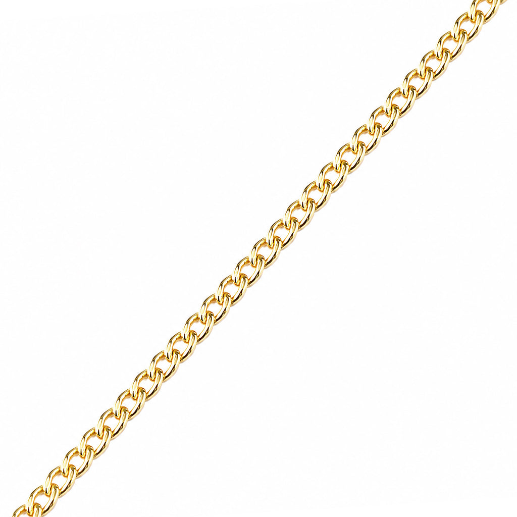 9ct Yellow Gold 16 Inch Fine Curb Chain Necklace