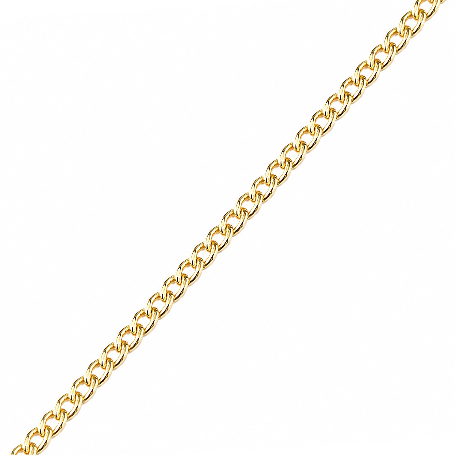 9ct Yellow Gold 16 Inch Fine Curb Chain Necklace