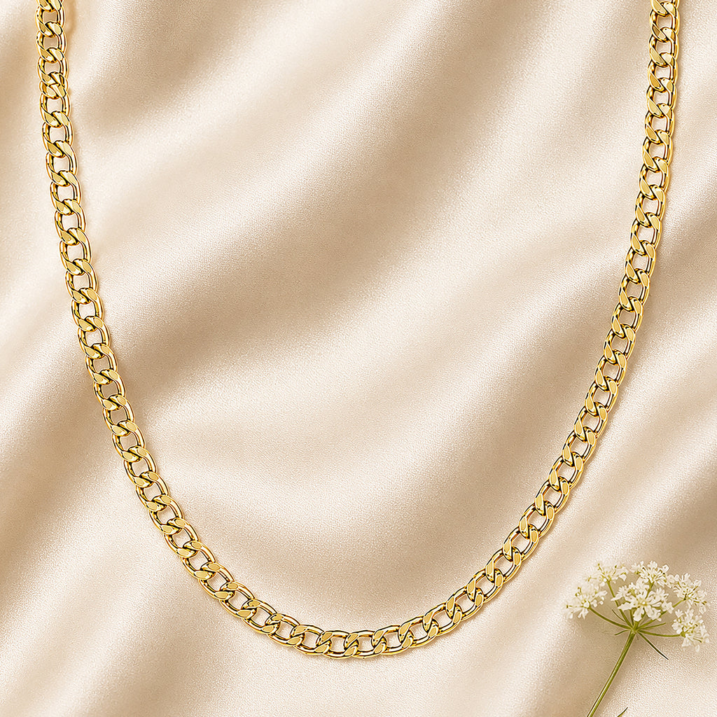 9ct Yellow Gold 16 Inch Fine Curb Chain Necklace