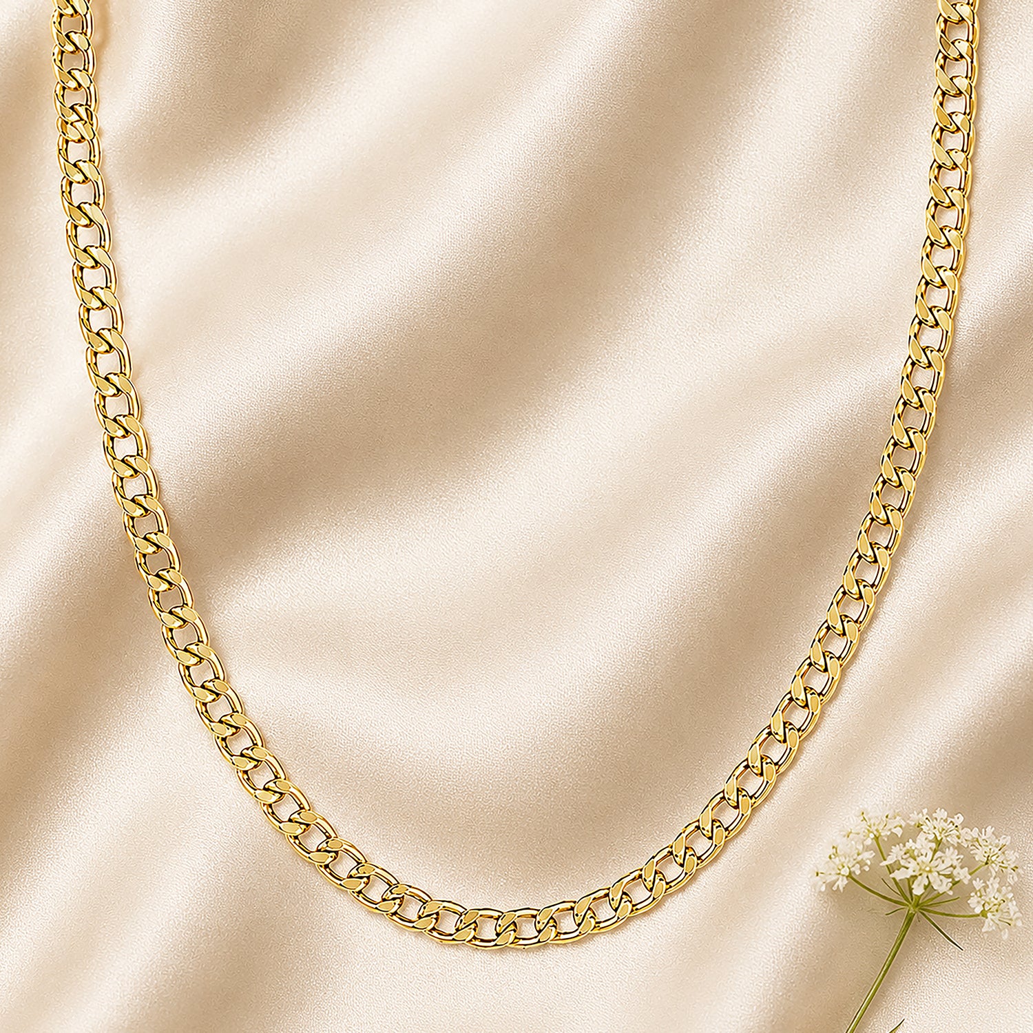 9ct Yellow Gold 16 Inch Fine Curb Chain Necklace