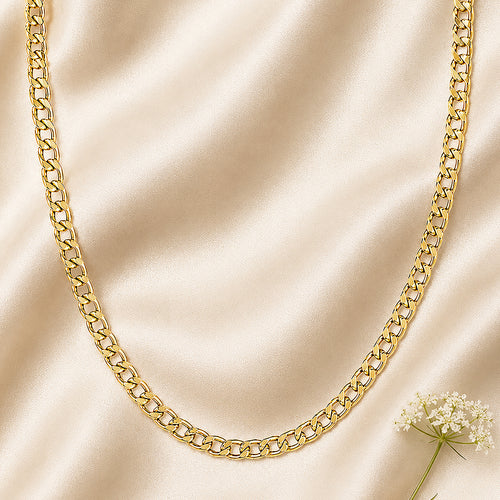9ct Yellow Gold 16 Inch Fine Curb Chain Necklace