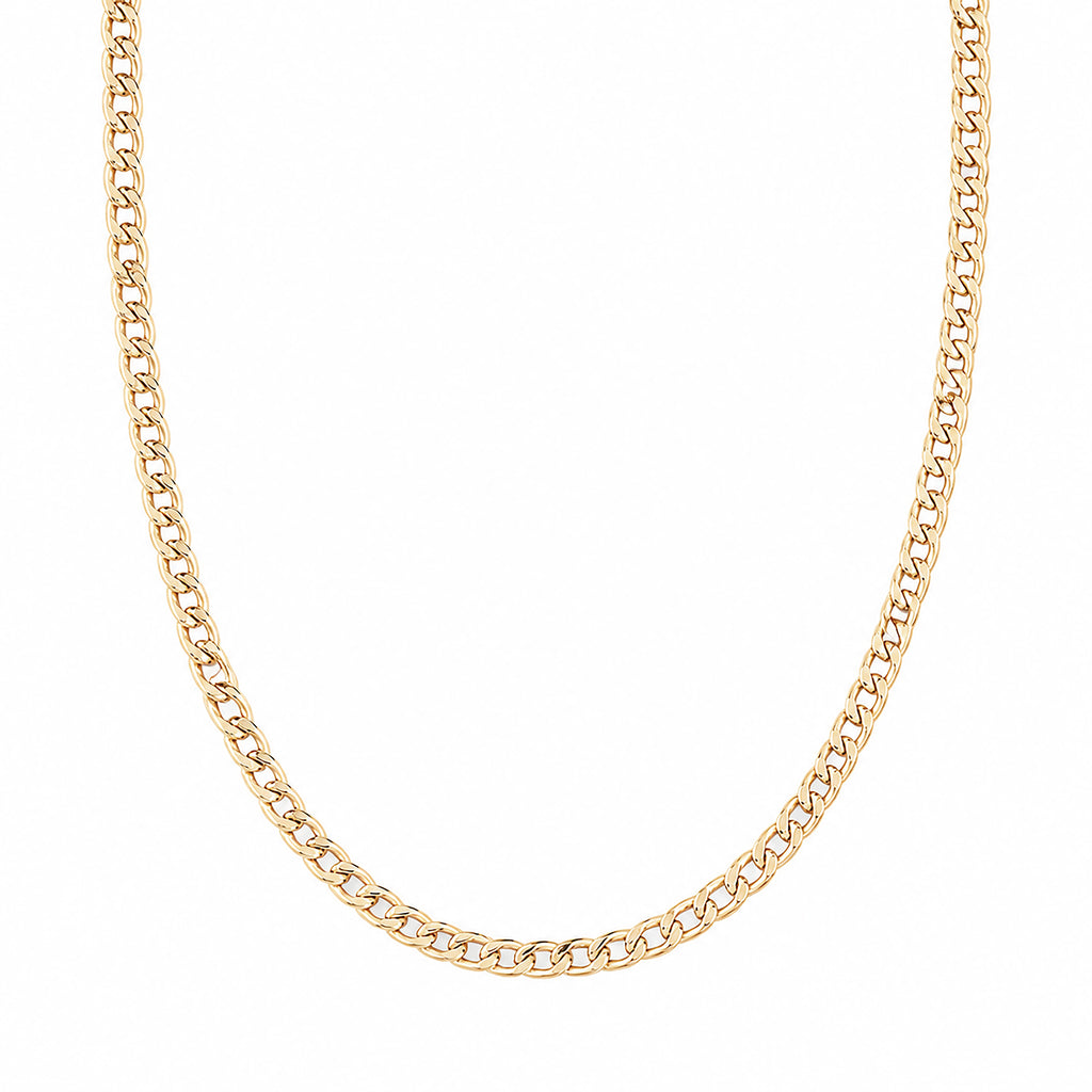 9ct Yellow Gold 18 Inch Fine Curb Chain Necklace