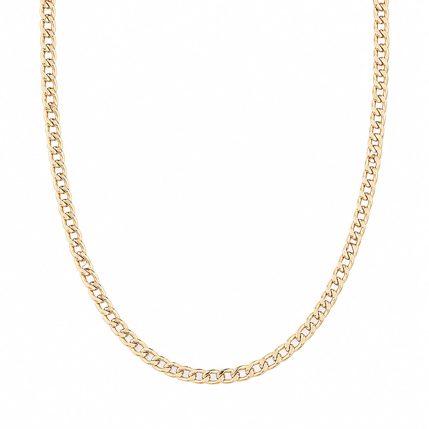 9ct Yellow Gold 18 Inch Fine Curb Chain Necklace