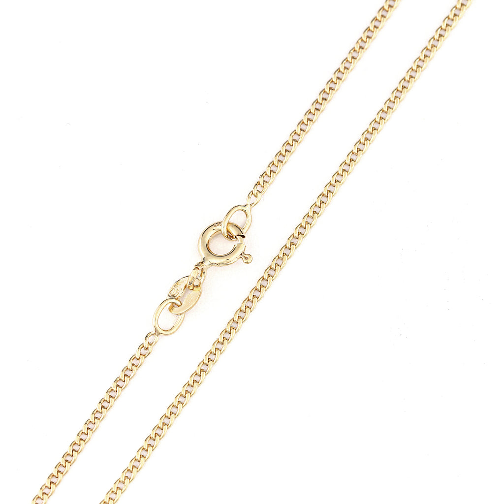 9ct Yellow Gold 18 Inch Fine Curb Chain Necklace