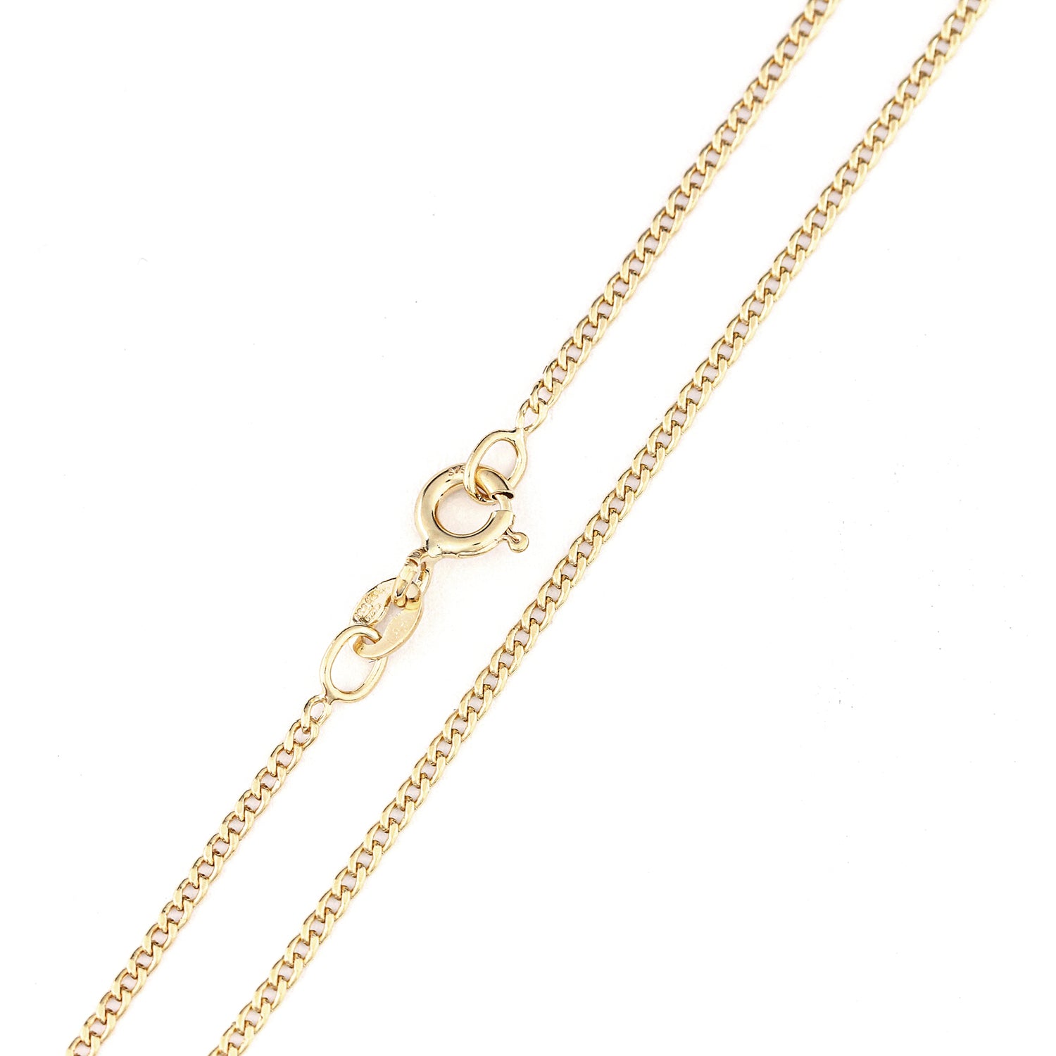 9ct Yellow Gold 18 Inch Fine Curb Chain Necklace