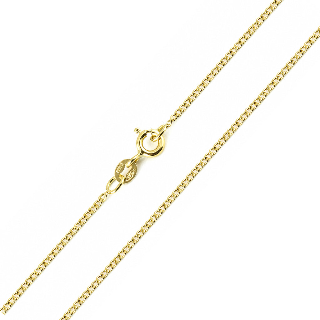 9ct Yellow Gold 7.5 Inch Fine Curb Chain Bracelet