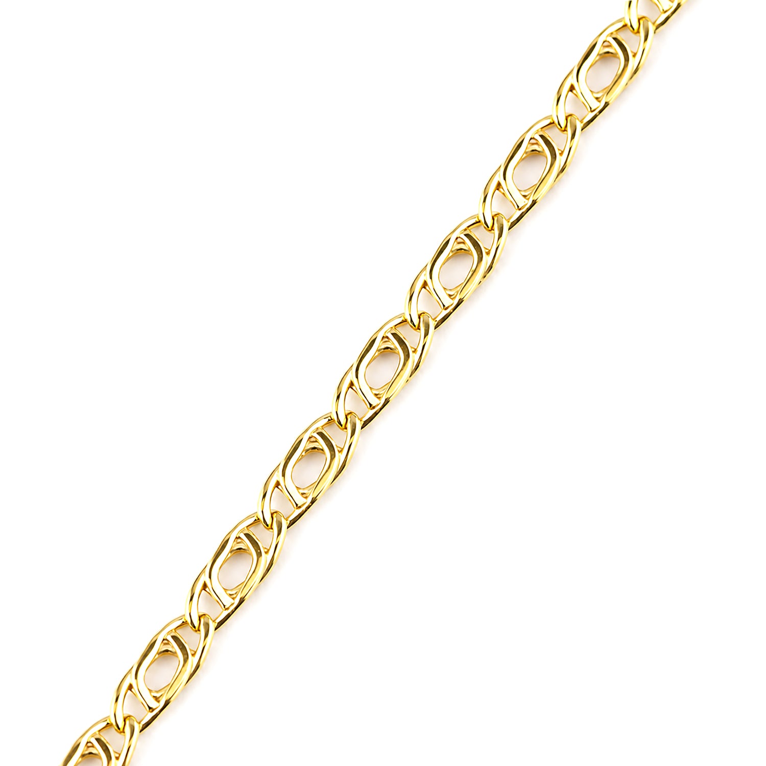 9ct Yellow Gold 16 Inch Mariner Chain Necklace