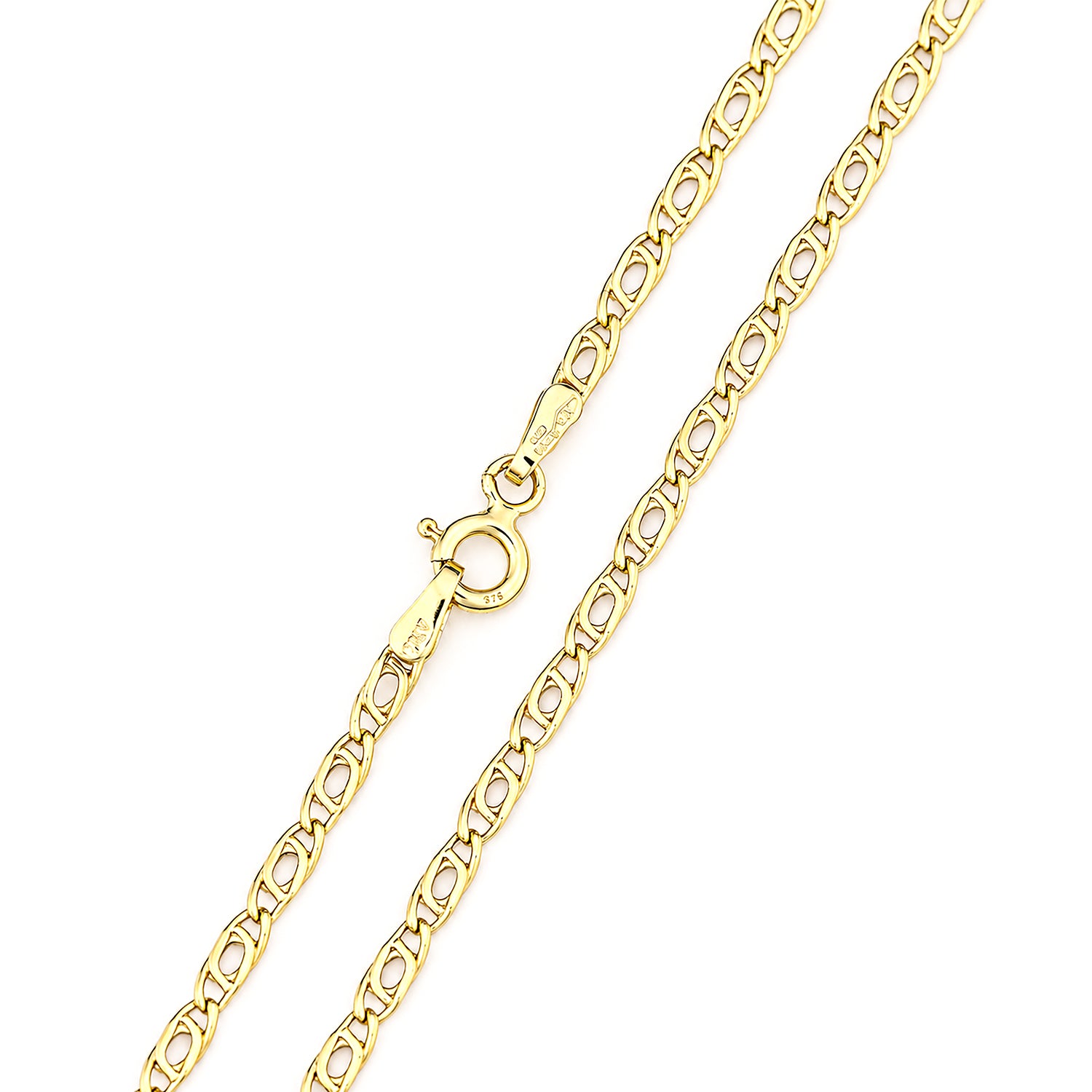 9ct Yellow Gold 18 Inch Mariner Chain Necklace
