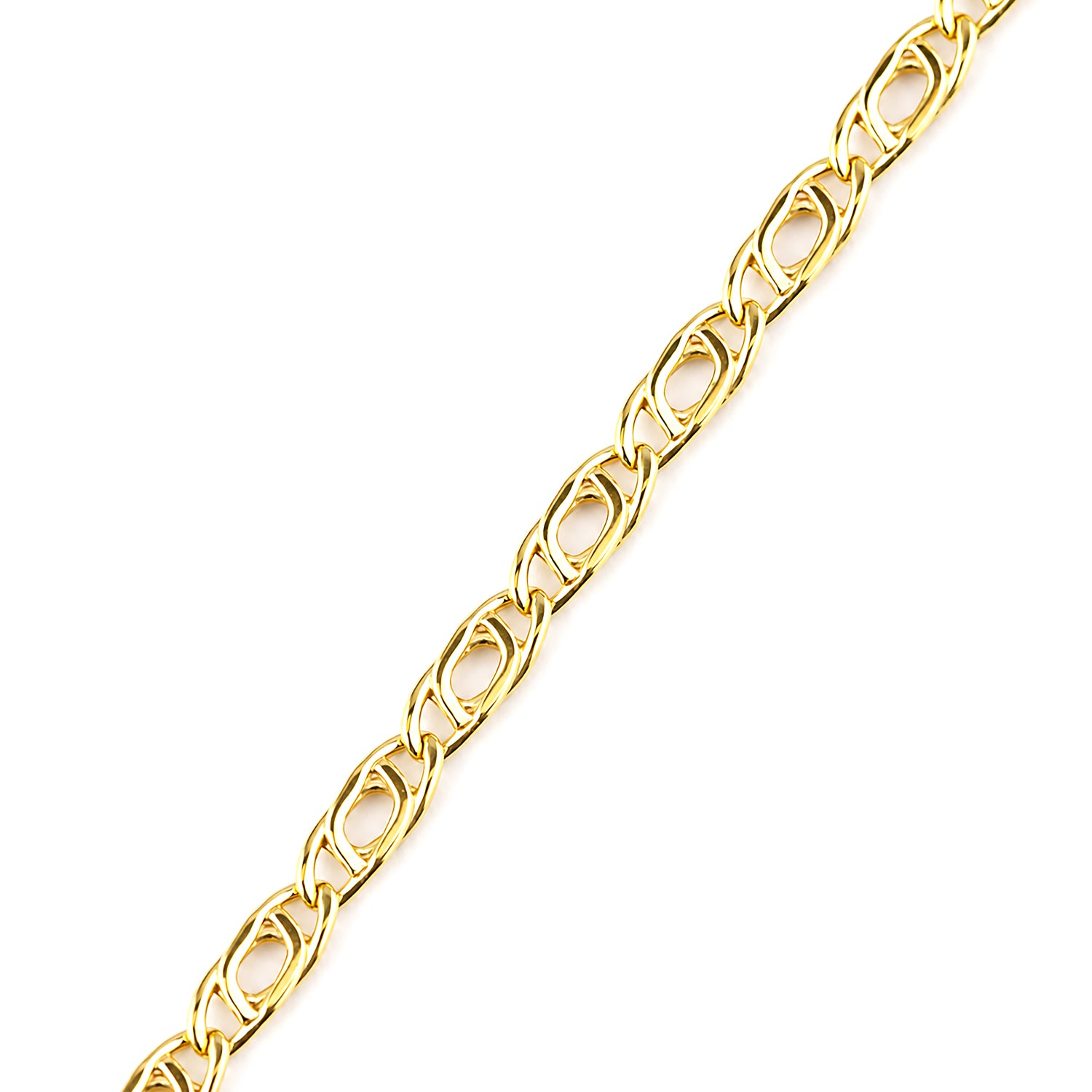 9ct Yellow Gold 18 Inch Mariner Chain Necklace