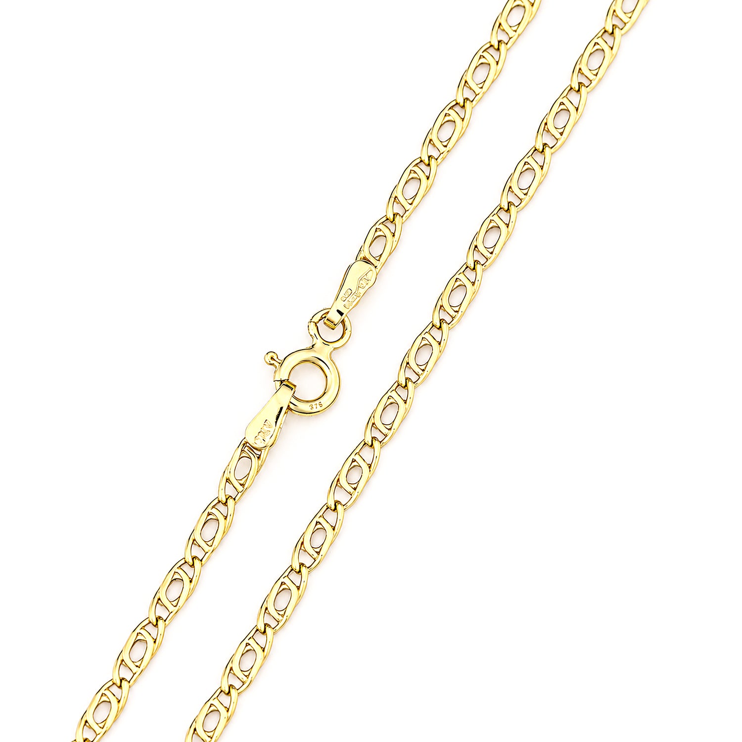 9ct Yellow Gold 20 Inch Mariner Chain Necklace