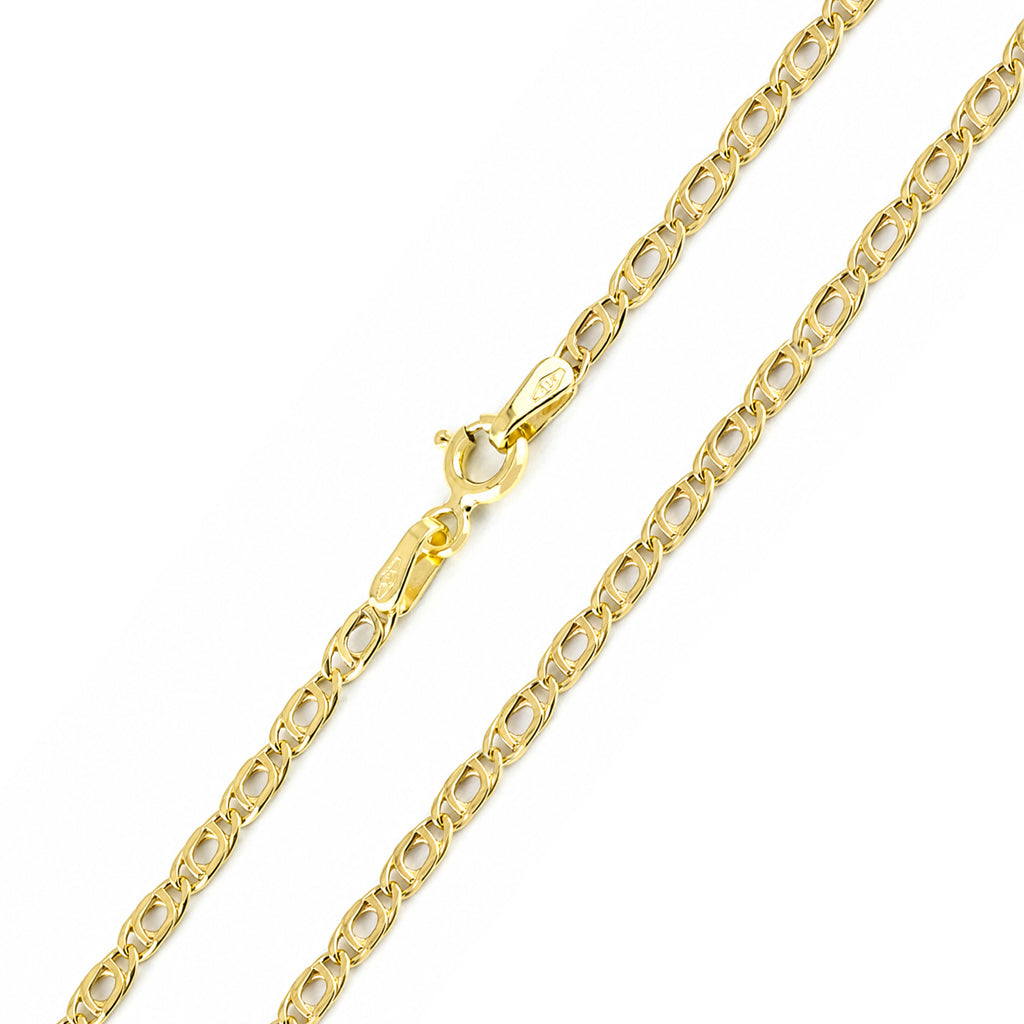 9ct Yellow Gold 7.5 Inch Mariner Chain Bracelet