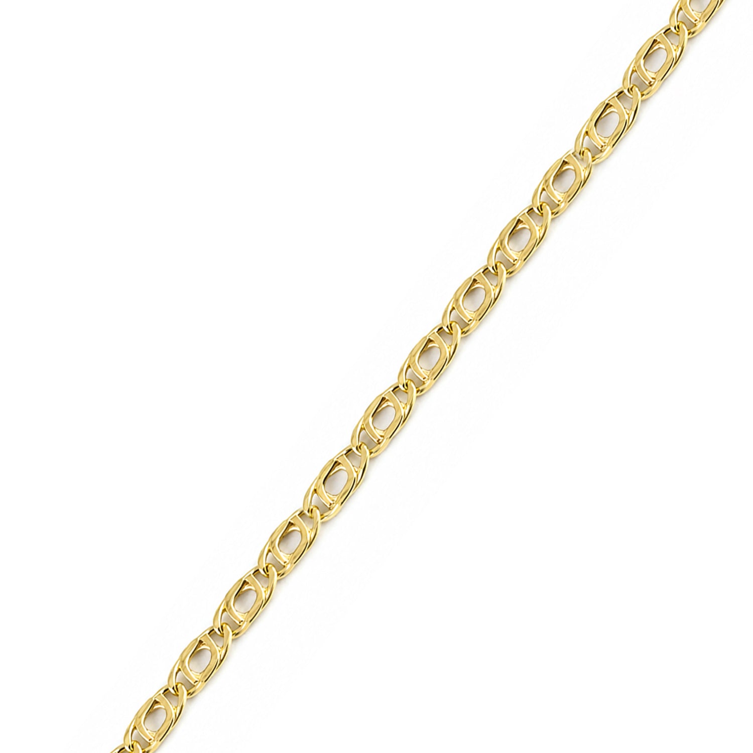 9ct Yellow Gold 7.5 Inch Mariner Chain Bracelet