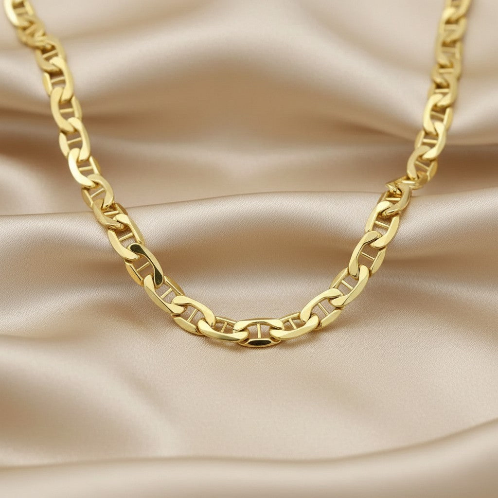 9ct Yellow Gold Anchor Chain 5mm Width