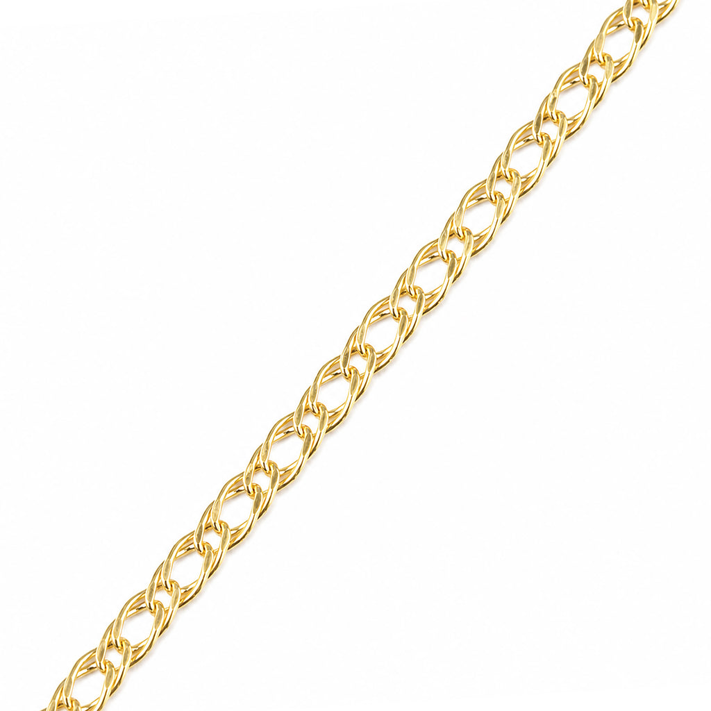 9ct Yellow Gold 18 Inch Fine Double Curb Chain Necklace