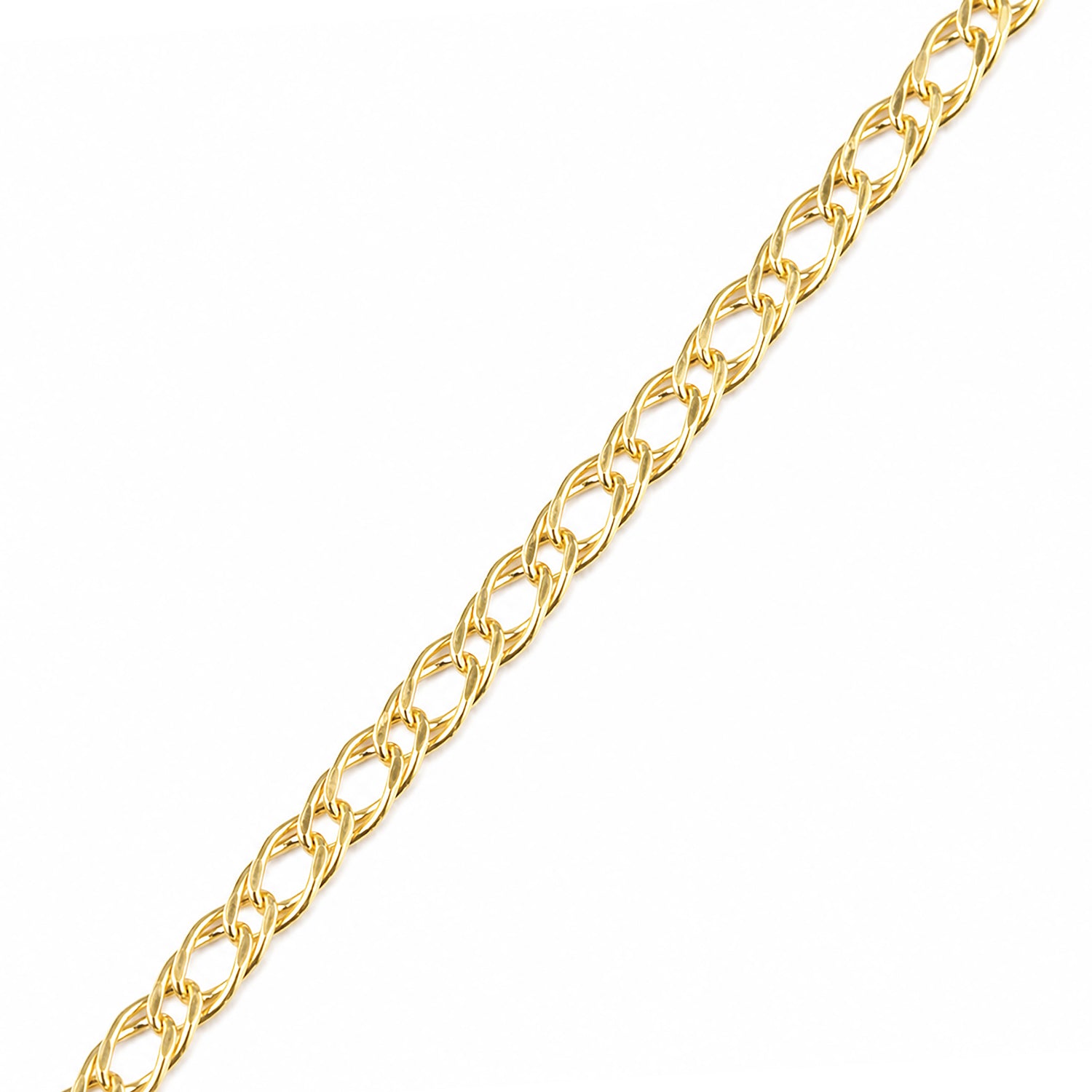 9ct Yellow Gold 18 Inch Fine Double Curb Chain Necklace