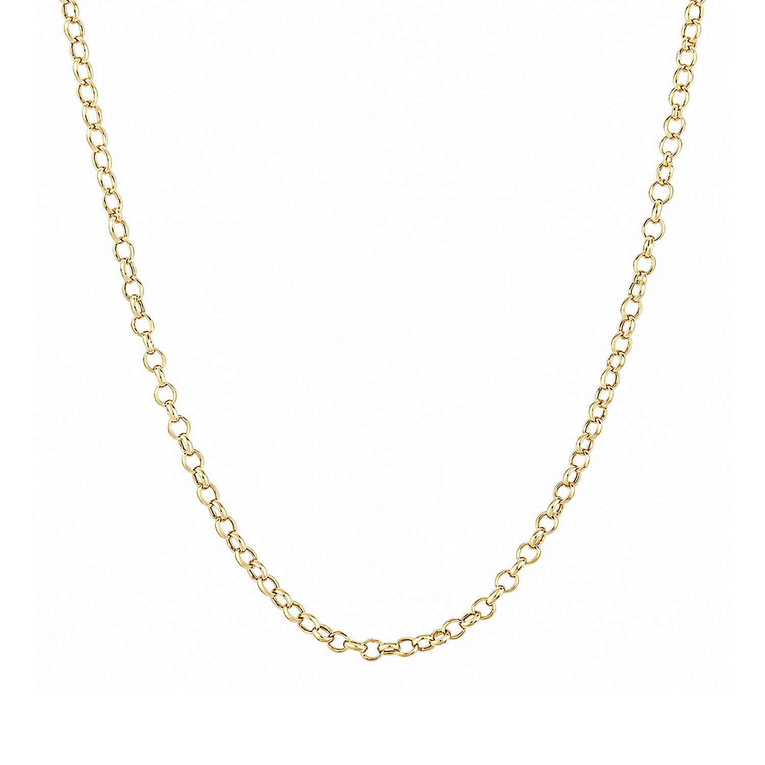 9ct Yellow Gold 16 Inch Rolo Chain Necklace