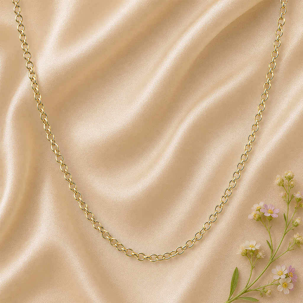 9ct Yellow Gold 16 Inch Rolo Chain Necklace