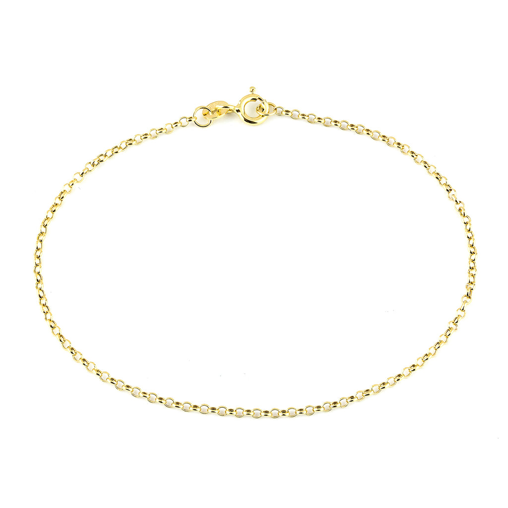 9ct Yellow Gold 7.5 Inch Rolo Chain Bracelet