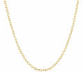 9ct Yellow Gold Rolo Chain Necklace 16 Inch Length