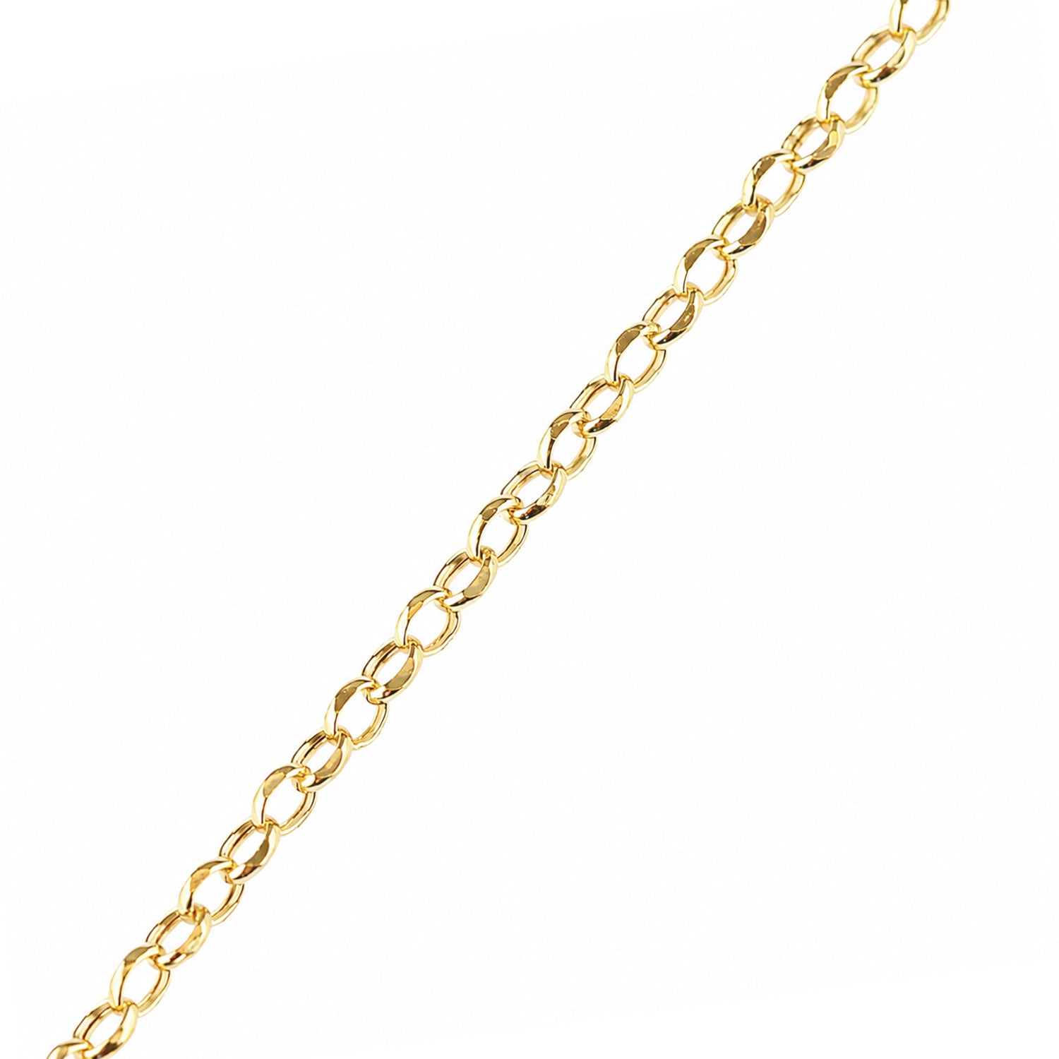 9ct Yellow Gold Rolo Chain Necklace 16 Inch Length