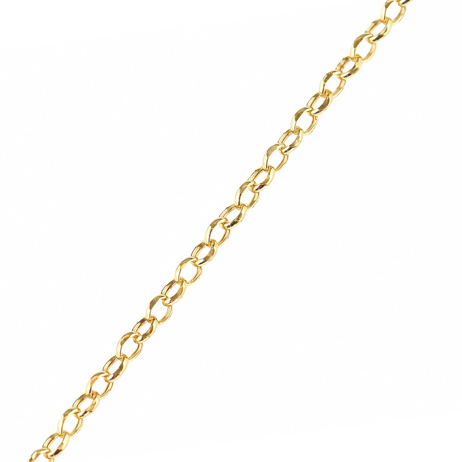 9ct Yellow Gold Rolo Chain Necklace 18 Inch Length