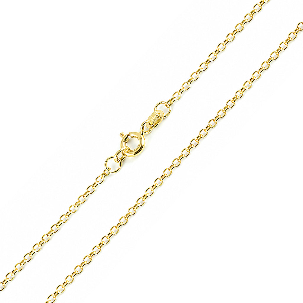 9ct Yellow Gold Rolo Chain Bracelet 7.5 Inch