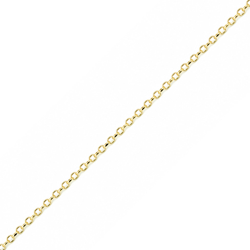 9ct Yellow Gold Rolo Chain Bracelet 7.5 Inch