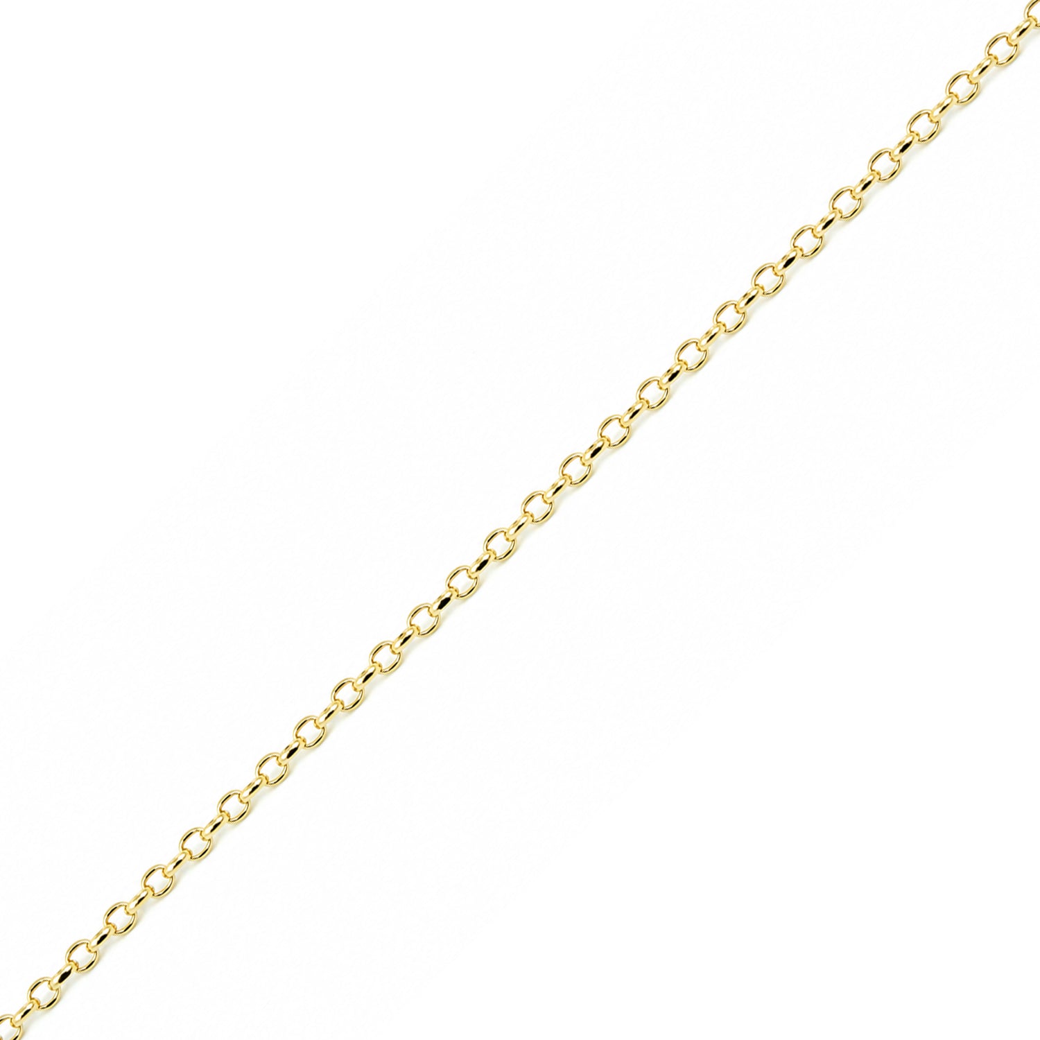 9ct Yellow Gold Rolo Chain Bracelet 7.5 Inch