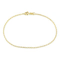 9ct Yellow Gold Rolo Chain Bracelet 7.5 Inch