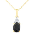 9ct Yellow Gold Sapphire and Diamond Pendant