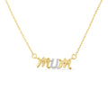 9ct Yellow Gold Mum Diamond Necklace