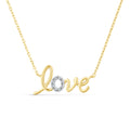 9ct Yellow Gold Love Diamond Necklace