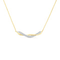 9ct Yellow Gold Lab Diamond Crossover Necklace