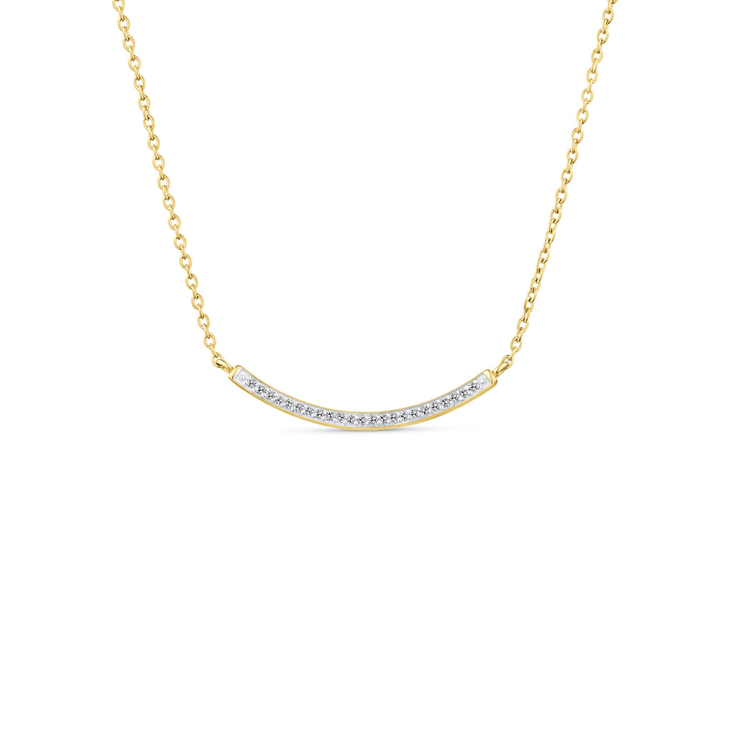 9ct Yellow Gold Lab Diamond Tennis Necklace