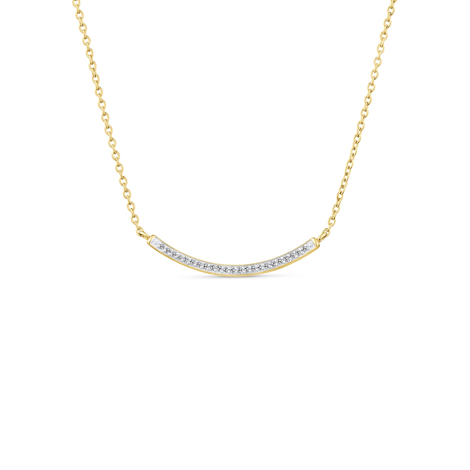 9ct Yellow Gold Lab Diamond Tennis Necklace