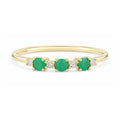 9ct Yellow Gold Emerald and Diamond Eternity Ring
